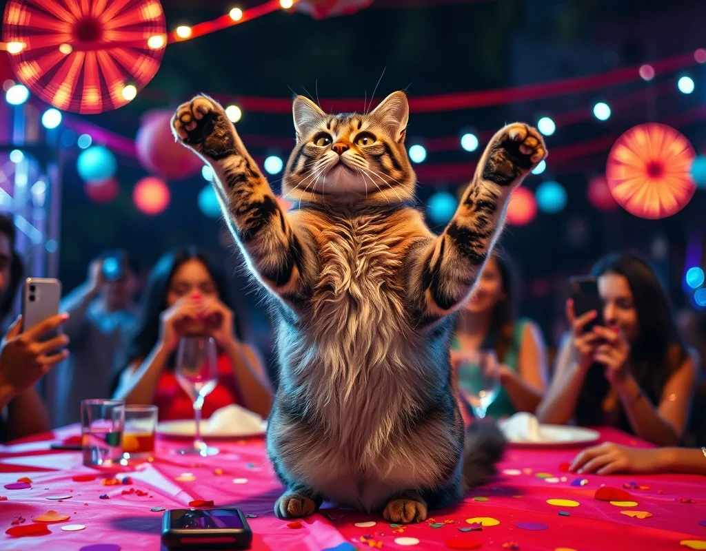 Gato Viraliza ao Dançar Funk em Festa de Aniversário; Vídeo Tem 50 Milhões de Views
