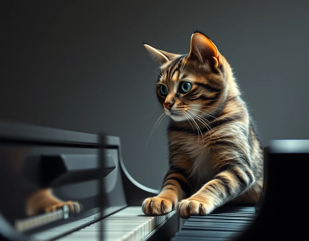 Vídeo de Gato Tocando Piano Viraliza e Conquista Milhões em 24 Horas